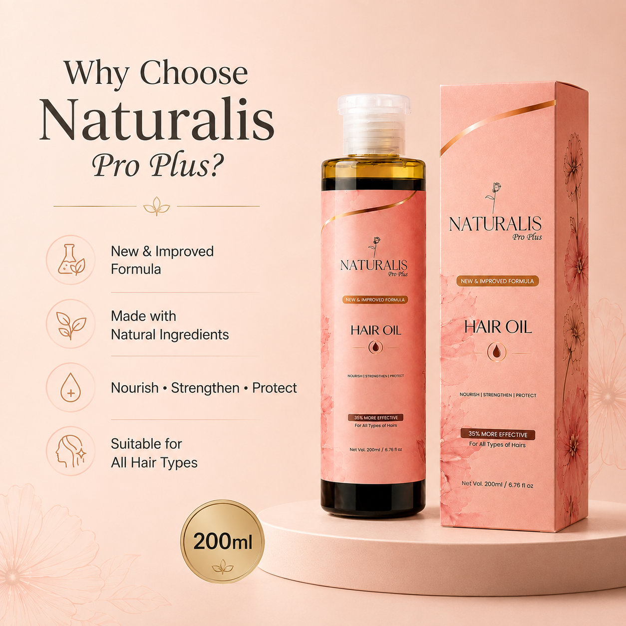 Natural Pro Plus Hair Oil - 200ml